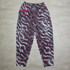 Vintage Nixz Wisconsin Badgers Zubaz Style Pants Red Black Men's Small USA Made