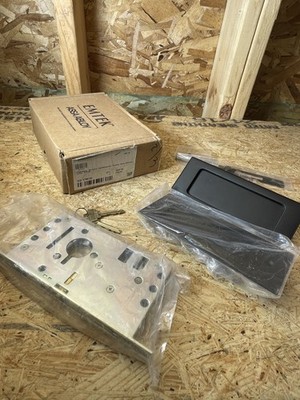 Emtek 211519 Modern Rectangular Privacy Pocket Door Mortise Lock Satin Black