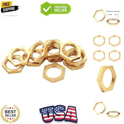 3/8'' Female Thread Brass Pipe Fitting Hex Lock Nut for Plumbing fixed Pack of 10