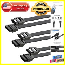 Durable 15-Inch SATA III Cables, 6Gbps Data Transfer - Perfect for Home Office