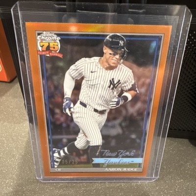 2026 Topps Chrome Aaron Judge 1991 #91CB-2 True Orange 05/25 Yankees MVP 1:6,816