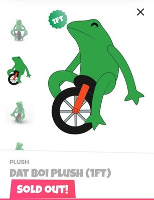 Youtooz * Dat Boi * 1  Plush * New * Sold Out * In Hand
