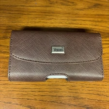 Reiko Hard Beltcase Brown for Cellphone Magnetic Closure Travel Portable GUC