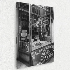 1937 B. Mandaro Italian Deli, Bleeker St 12" x 16" Canvas