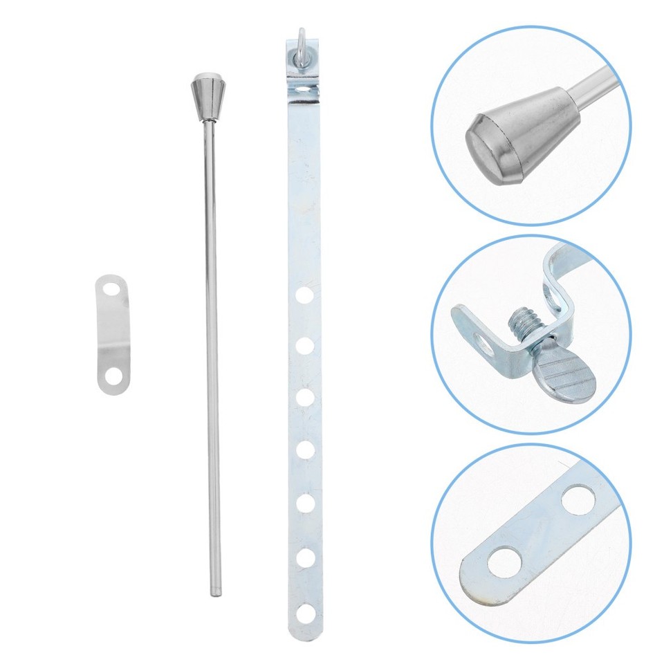Bathroom Sink Drain Rod Kit Silver Steel Durable Bathroom Hardware ...