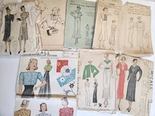 1930s LOT McCall's Sewing Patterns Complete Simplicity Dresses Gowns 30's Bias 