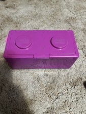 Vtg Chubs Baby Diaper Wipes EMPTY Block Stackable Storage Container PURPLE