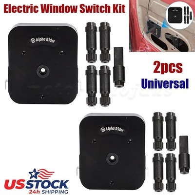 2PCS Universal Electric Window Switch For All Vehicles Power Window Crank Switch