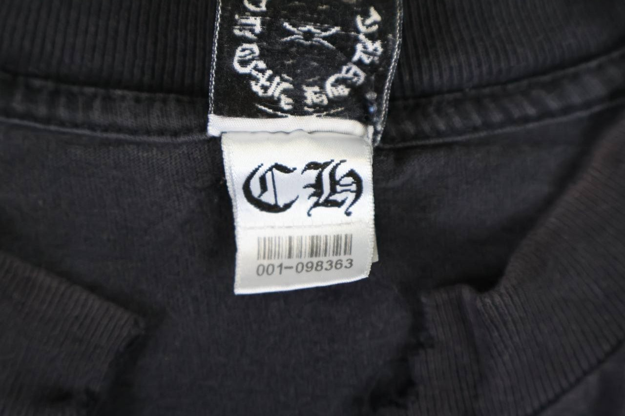 Vintage Chrome Hearts Scroll Logo Pocket T-Shirt Black USA Size L Ultra Rare thumbnail 6