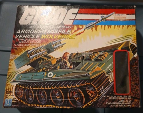 Vtg GI Joe Armored Missile Vehicle Wolverine - BOX ONLY - 1983 Hasbro ARAH