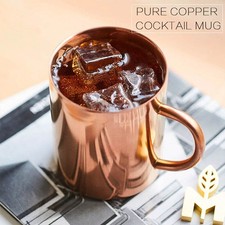 410ML Pure Copper Mug Cup Camping For Moscow Mule Coffee Beer Drinking Cocktail