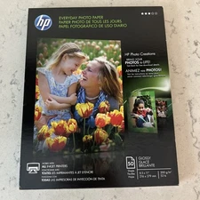 HP Everyday Photo Paper Glossy 8-1/2”x 11” (50 Sheets/Pack) Q8723A - NEW