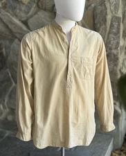 Holt Renfrew Mandarin Collar Partial Button Down - No Tag - L to XL see photos