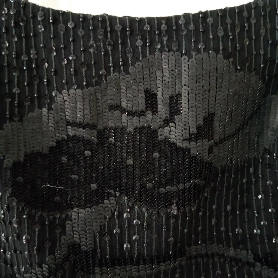 Vestido Giorgio Armani Vintage Floral Sin Mangas con Cuentas 'LBD' ¡Vacaciones!  Talla 42/6 Foto 3 de 4