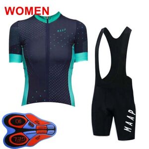 Women Short Sleeve Cycling Clothing Suit Bicycle Jerseys Bike Shorts Set S-XL