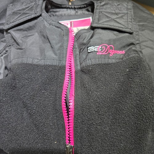 NWOT GIRLS SIZE 5 BLACK/PINK 32 DEGREES WATERPROOF BIB OVERALL SNOW PANTS - Picture 4 of 6
