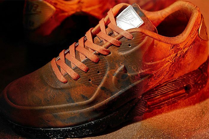 New Nike Air Max 90 QS Mars Landing Orange Black SZ 4.5 Mens