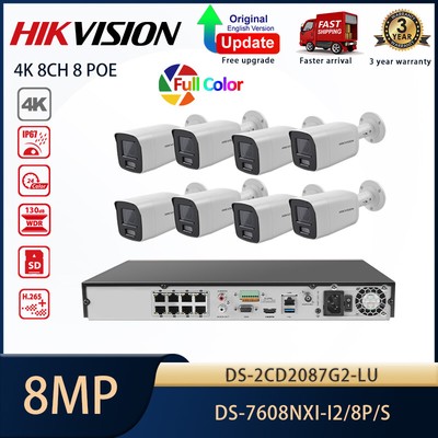 Hikvision Kit 4k 8MP AcuSense ColorVu 8CH 8POE IP Camera Security System NVR Lot