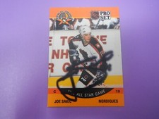 1990-91 Pro Set Hockey Joe Sakic #375 Auto
