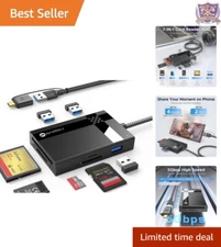 All-in-One 7-in-1 Card Reader for USB-C & USB Devices - High Capacity Support