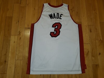 Vintage Reebok DWYANE WADE White MIAMI HEAT #3 Mens NBA Team