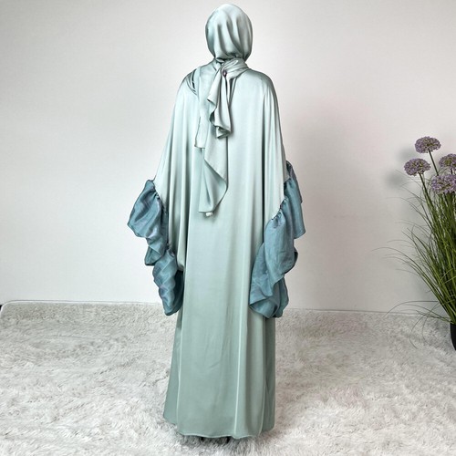 Muslim Women Abaya Dubai Kaftan Long Dress Ramadan Maxi Robe Elegant Formal Prom - Picture 8 of 20