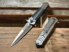 8.75" G10 Handle Needle Point Blade Spring Assisted EDC Folding Pocket Knife