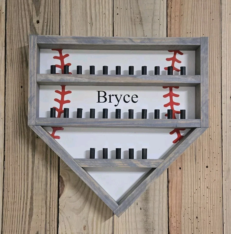 Soporte de anillo de placa de béisbol. Vitrina campeonato 27 anillos personalizada Foto 3 de 4