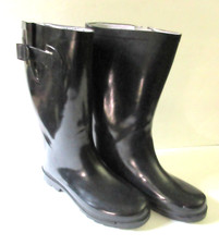 RAINGEAR 12.5 WOMEN'S RAINBOOTS SIZE 8 HEAVY BLACK SOLES HEAVY RUBBER