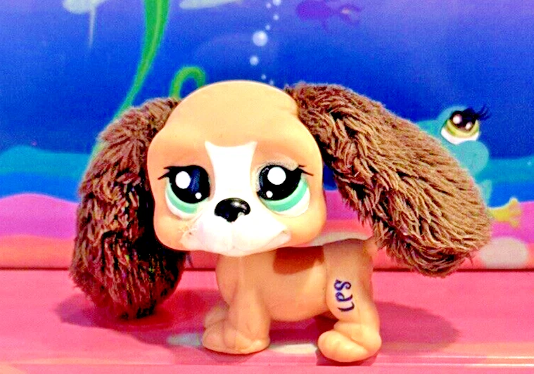 LITTLEST PET SHOP LPS AUTHENTIC SOFT FLUFFY EARS BASSET HOUND DOG #2413