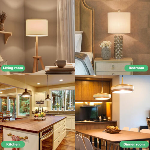 A19 LED Glühbirnen, 60 Watt Äquivalent LED Leuchtmittel, Soft White 2700K, 800 lm E26 - Bild 4 von 9