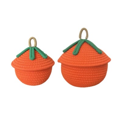 Elegant Cotton Woven Storage Container Multipurpose Bedroom Basket