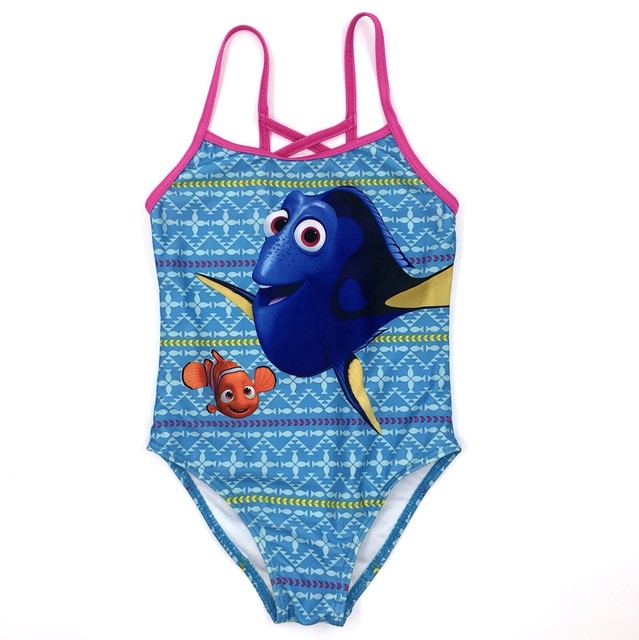 Disney Finding Dory Swimsuit Girls 5 6 Blue Pink One Piece EBay
