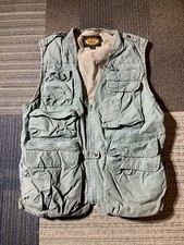 Vintage Men  s Woolrich Classic Size Large Green Vest Hunt Fish Pockets