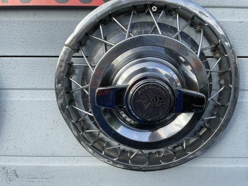 1962-63 Chevrolet Corvair 13” set 4 Wire Spinners Very Nice Original.Gm Rare - Picture 8 of 10