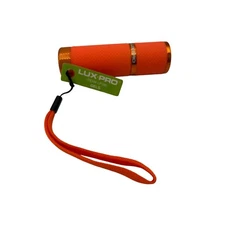 Lux Pro LP395 Glow in the Dark LED Flashlight Mini Light 3.5" New Orange Gel