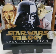Star Wars Trilogy Movie Poster Cardboard Advertisement Hanging Display Vtg Rare!
