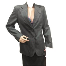 Benetton Made in Italy Women's Gray Wool Jacket Blazer Size 38