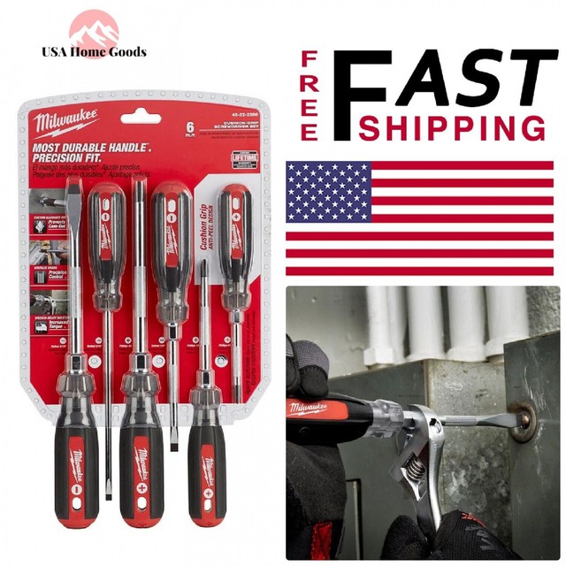 6Piece Milwaukee Screwdriver Cushion Grip Set Professional Working