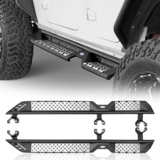 2pcs Steel Side Steps Running Boards Non-slip For Jeep Wrangler 07-18 Jk 4doors