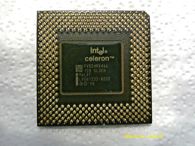 1998 INTEL 466MHZ 66MHz FSB 128KB L2 cache CELERON SL3EH, SL3FL  SOCKET 370 CPU