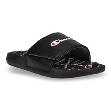 Black or Purple Champion Vital Script or Mega V Womens Slide Sandals NWT
