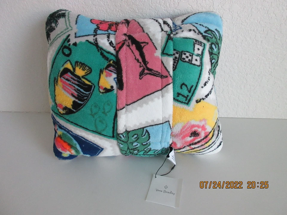 VERA BRADLEY TRAVEL BLANKET (CUBAN STAMPS) (RETIRED) - Image 3 of 4