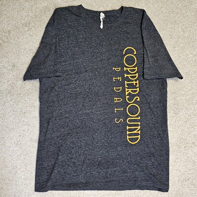 2010s CopperSound Pedals T-Shirt Mens L Gray Guitar Band Music Grunge Indie Punk