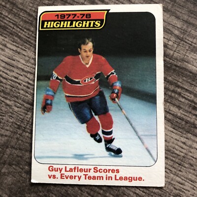 1978 Topps #3 Guy Lafleur - Canadiens HALL-OF-FAME Scores VS Every Team VG