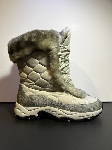 L.L. Bean Women’s Fur Trim Quilted Winter Snow Boots / Size 7 Medium - Picture 2 of 11