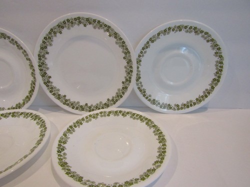 Corelle CRAZY DAISY Spring Blossom 4 SAUCERS -1 BREAD & BUTTER PLATE - Picture 3 of 6