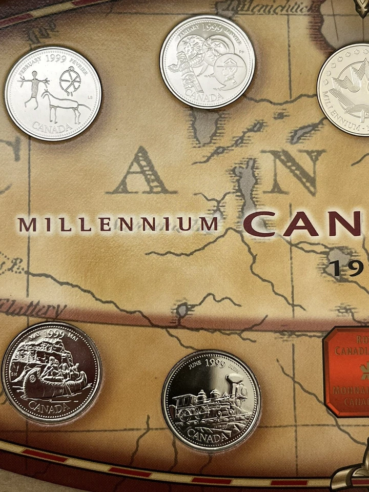 CANADA Country Map 13 coins "1999 MILLENNIUM MINT SET" - Image 3 of 4