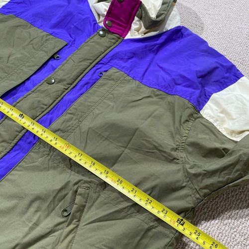 VINTAGE Woolrich Jacket Womens XL 16 18 Green Blue Sigmet Gear 90s Bomber Hiking - Picture 8 of 15