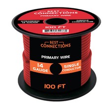 14 Gauge Car Audio Primary Wire 100ft  Red   Remote, Power/Ground Electrical